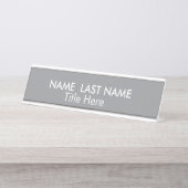 Sleek Simple  Custom Desk  デスクネームプレート (正面)