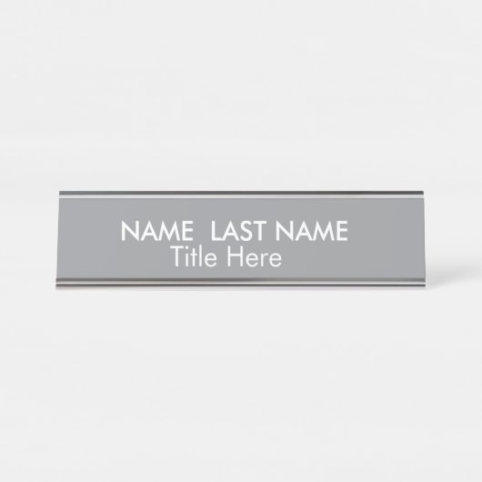 Sleek Simple  Custom Desk  デスクネームプレート (正面)