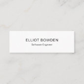 Sleek Simple Design Personalized Calling Card コーリングカード (正面)