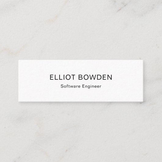 Sleek Simple Design Personalized Calling Card コーリングカード (正面)
