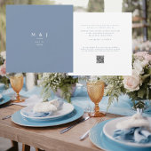 Sleek & Simple Modern Periwinkle Square Wedding 招待状