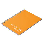 Sleek Simple orange Custom  ノートブック (左側)