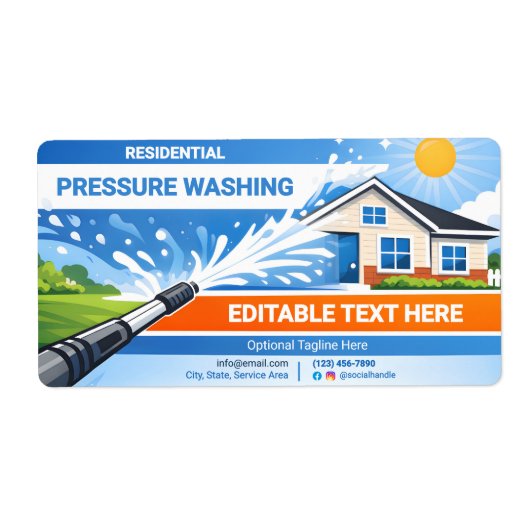 Sleek Split Residential pressure washing Design ラベル (正面)