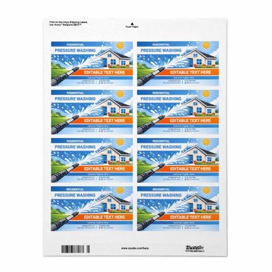 Sleek Split Residential pressure washing Design ラベル (フルシート)