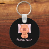 Sleeng Capybara Pajamas Nightgown Sleepybara Roden キーホルダー (正面)