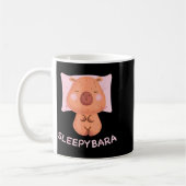 Sleeng Capybara Pajamas Nightgown Sleepybara Roden コーヒーマグカップ (左)