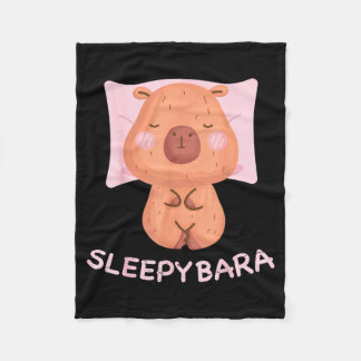 Sleeng Capybara Pajamas Nightgown Sleepybara Roden フリースブランケット