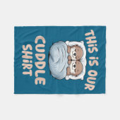 Sleeng Otter Couple This Is Our Cuddle  フリースブランケット (正面(横))