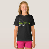 Sleep 食べ Analyze Data Repeat、data analyst、finance Tシャツ (正面フル)