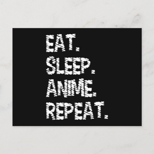 Sleep 食べ Anime Repeat| Anime Loverのデザイン ポストカード (正面)