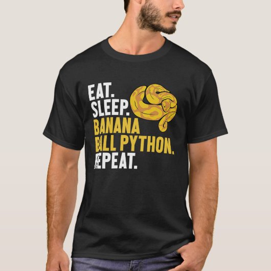 Sleep 食べ Banana Ball Python Repeat Banana Ball Py Tシャツ (正面)