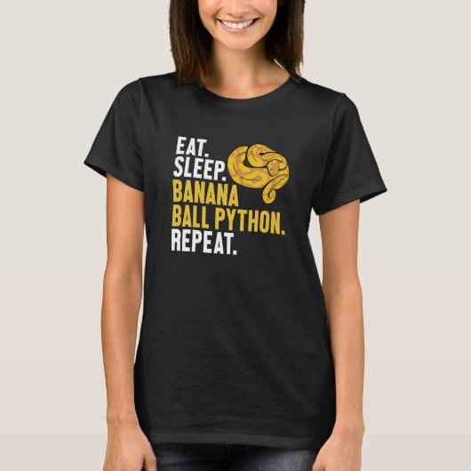 Sleep 食べ Banana Ball Python Repeat Banana Ball Py Tシャツ (正面)