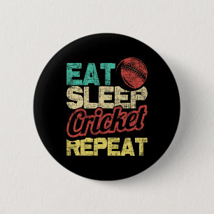 Sleep 食べ Cricket Repeat - Cricketer Tsman Tting B 缶バッジ