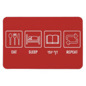 Sleep 食べ Daf Yomi Repeat – ユダヤ人ユーモアTalmud マグネット (横)