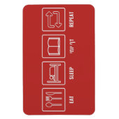 Sleep 食べ Daf Yomi Repeat – ユダヤ人ユーモアTalmud マグネット (縦)