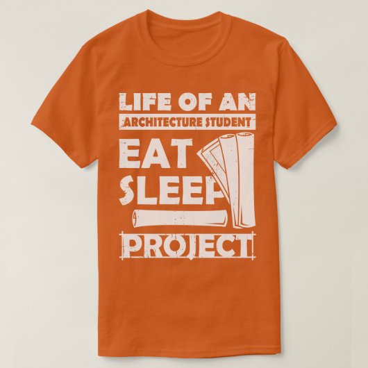 Sleep 食べ Project Architecture Student Gift Tシャツ (デザイン正面)
