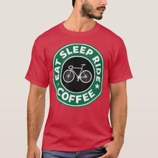 SLEEP 食べ RIDE COFFEE Road Mountain BikeサイクリングI Tシャツ