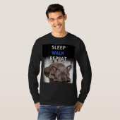SLEEP 食べ WALK REPEATブルドッグバックロゴショートスレー Tシャツ (正面フル)