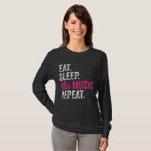 Sleep 80s食べ Music Repeat Tシャツ (正面フル)