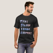 SLEEP ANIME食べ Repea Anime Mangas Gift Tシャツ (正面フル)