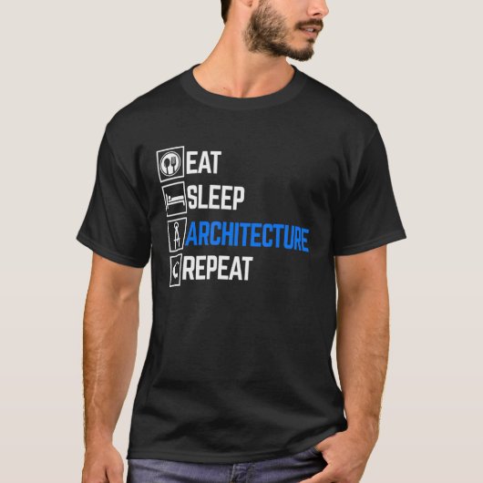 Sleep Architecture食べ Repea Architect Graduate Tシャツ (正面)