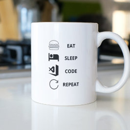 Sleep Code Repeat Funyプ食べログラマー コーヒーマグカップ