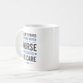 Sleep Deprived Caffeine Driven Nurse Quote コーヒーマグカップ (正面左)