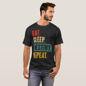 Sleep Destiny食べ Repeat Video Gamesゲームのギフトf Tシャツ (正面フル)