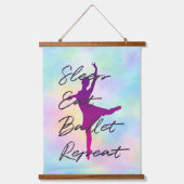 Sleep Eat Ballet Repeat ハンギングタペストリー – レインボー 吊り下げ型タペストリー (正面)