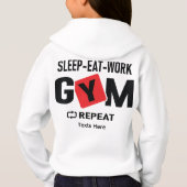 Sleep Eat Work Gym Repeat タイポグラフィデザイン (裏面)