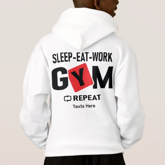 Sleep Eat Work Gym Repeat typography design (裏面)