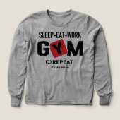 Sleep Eat Work Gym Repeat typography design (デザイン正面)
