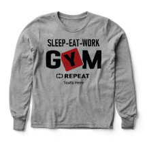 Sleep Eat Work Gym Repeat typography design
