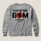Sleep Eat Work Gym Repeat typography design (デザイン背面)