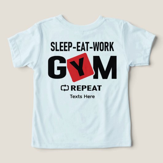 Sleep Eat Work Gym Repeat typography design (デザイン裏面)