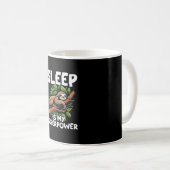 Sleep is My Superpower Sloth T-Shirt コーヒーマグカップ (正面右)