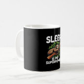Sleep is My Superpower Sloth T-Shirt コーヒーマグカップ (正面左)