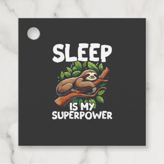 Sleep is My Superpower Sloth T-Shirt フェイバータグ (正面)