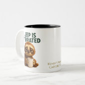 Sleep Is Overrated – Funny New Parent Mug ツートーンマグカップ (正面左)