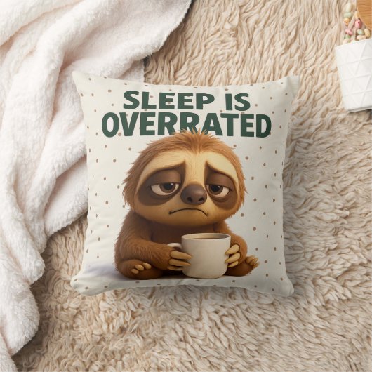 Sleep Is Overrated Sloth – Funny Gift New Parents クッション (ブランケット)