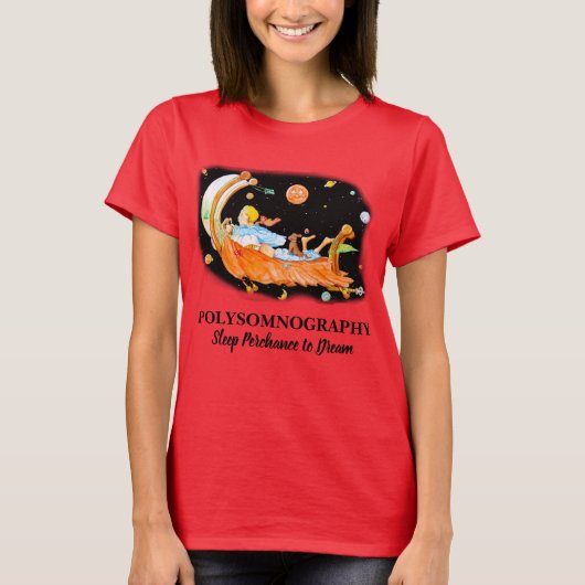 SLEEP LAB POLYSOMNOGRAPHY赤Tシャツ Tシャツ (正面)