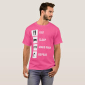 Sleep Make食べビートRepeat Music Producer Musicia Tシャツ (正面フル)