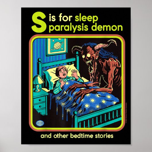 Sleep Paralysis Demon Sarcastic Retro Funny Adult  ポスター (正面)