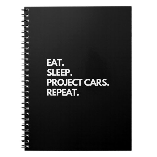 Sleep Project食べ Cars Repeat ノートブック (正面)