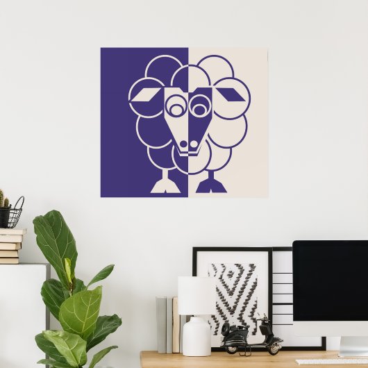 SLEEP-SHEEP - LONVIG by MINYMO ポスター (ホームオフィス)