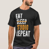 Sleep Studio 食べ Repeat Architect Designer Archite Tシャツ (正面)