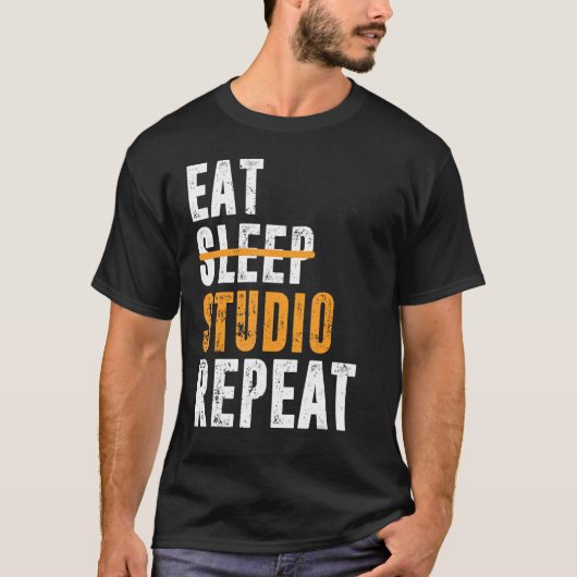 Sleep Studio 食べ Repeat Architect Designer Archite Tシャツ (正面)