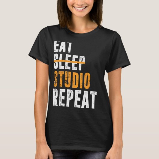 Sleep Studio 食べ Repeat Architect Designer Archite Tシャツ (正面)