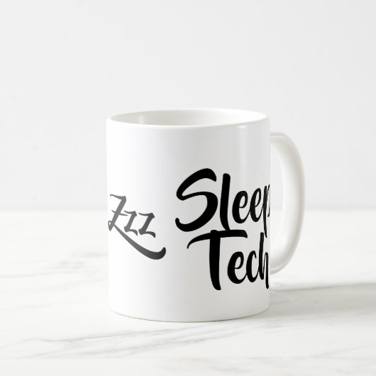 Sleep Tech Technologist Magギフトクリニックのギフト コーヒーマグカップ (正面右)