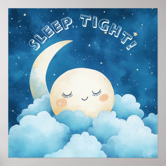 Sleep Tight Blue Night Sky ポスター (正面)